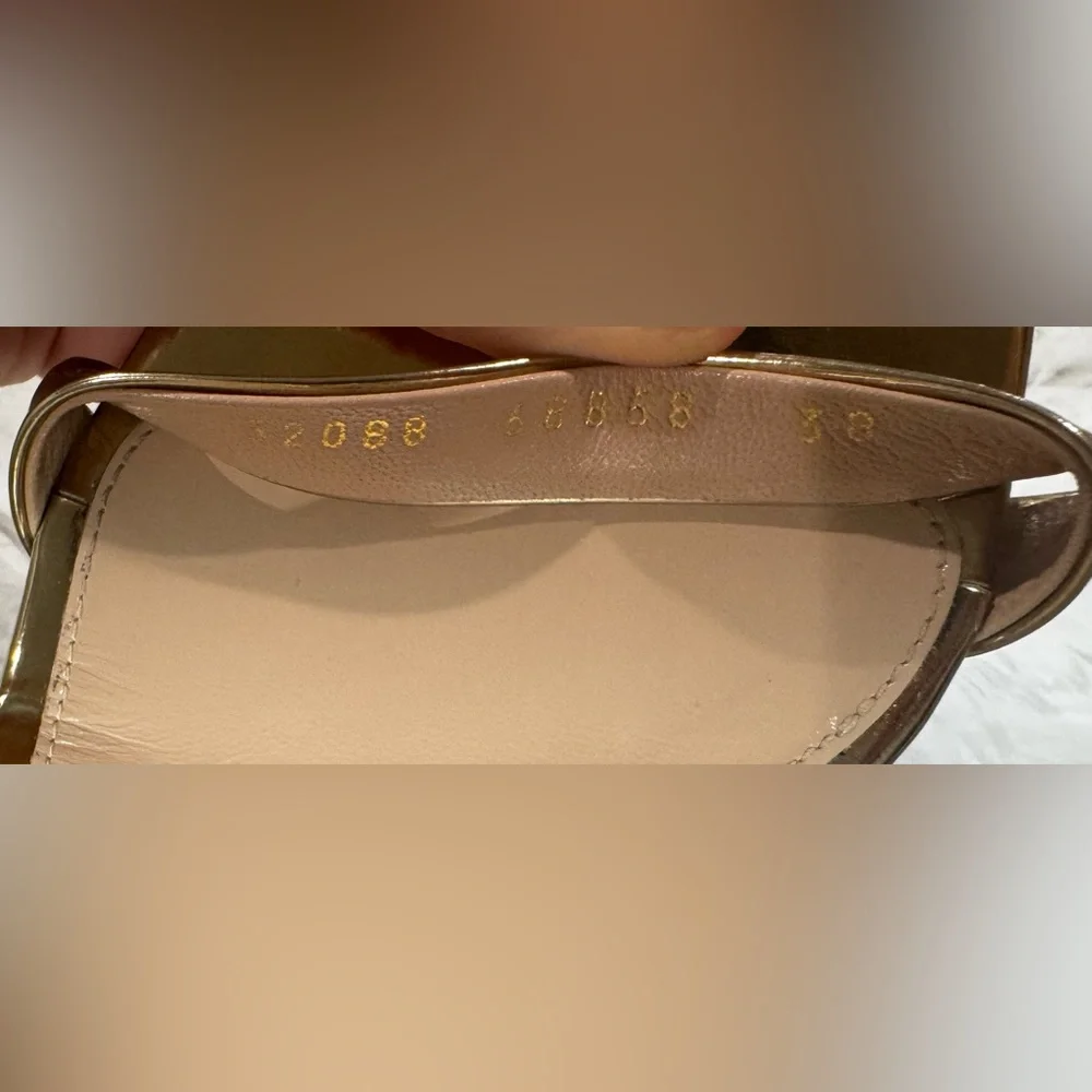 Gianvito Rossi Metallic Gold Heels - Picture 7 of 16